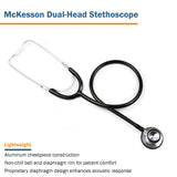 McKesson General Exam Stethoscope Black 1-Tube 22 Inch Tube Double Sided Chestpiece (1007587_EA) 1/EA