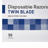 McKesson Personal Razor Single Edge Twin Blade NonSterile Disposable (474704_CS) 100/CS