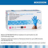 McKesson Confiderm® 6.8C Exam Glove Small NonSterile Nitrile Standard Cuff Length Fully Textured Blue Chemo Tested / Fentanyl Tested (1225743_BX) 100/BX