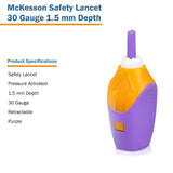 McKesson Safety Lancet 30 Gauge Retractable Pressure Activated Finger (1217983_CS) 2000/CS