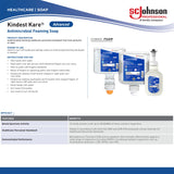 Kindest Kare® Advanced Antimicrobial Soap Foaming 1,000 mL Dispenser Refill Bottle Unscented (1106586_CS) 6/CS