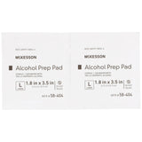 McKesson Alcohol Prep Pad 70% Strength Isopropyl Alcohol Individual Packet Large Sterile (225940_EA) 1/EA
