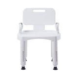 McKesson Bath Bench Removable Arms Plastic Frame Removable Backrest 21-1/4 Inch Seat Width 350 lbs. Weight Capacity (1065204_CS) 4/CS