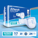 Attends® Stretch Unisex Adult Incontinence Brief Medium / Regular Disposable Heavy Absorbency (980213_BG) 24/BG