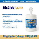 DisCide® Ultra Surface Disinfectant Cleaner Premoistened Quaternary Based Manual Pull Wipe 160 Count Canister Herbal Scent NonSterile (1159346_CN) 160/CN