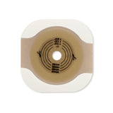 New Image™ Flat CeraPlus™ Ostomy Barrier Precut, Extended Wear Adhesive Tape Borders 2-1/4 Inch Flange Red Code 1-3/8 Inch Opening (1195896_BX) 5/BX