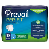 Prevail® Per-Fit® Maximum Plus Unisex Adult Incontinence Brief Large Disposable Heavy Absorbency (554691_CS) 72/CS