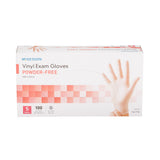 McKesson Exam Glove Small NonSterile Vinyl Standard Cuff Length Smooth Clear Not Rated (354438_BX) 100/BX