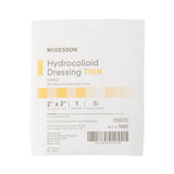McKesson Thin Hydrocolloid Dressing Film Backing 2 X 2 Inch Square Hydrocolloid (882980_EA) 1/EA