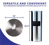 GoodEarth Stainless-Steel Floor Stand Wipe Dispenser with Built-in Trash Receptacle Each
