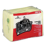 Brawny® Professional Dusting Cloths Quarterfold, 17 x 24, Unscented, Yellow, 50/Pack, 4 Packs/Carton (GPC29616) Box of 200
