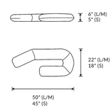 MedCline® Body Pillow Positioner 22 W X 50 L X 6 H Inch White (1217716_EA) 1/EA