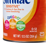Similac Sensitive® Infant Formula Unflavored 12.5 oz. Can Powder Iron Lactose Sensitivity (746700_CS) 6/CS