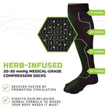 Green Drop™ Compression Socks Knee High Large / X-Large Black Closed Toe (1230637_PR) 1/PR