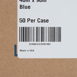 McKesson Stretcher Sheet Flat 40 W X 90 L Inch Blue 50% Cellulose Tissue / 50% Polyethylene Film Disposable (222919_CS) 50/CS