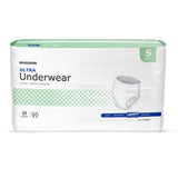 McKesson Ultra Unisex Adult Absorbent Underwear Pull On with Tear Away Seams Small Disposable Heavy Absorbency (884175_CS) 4/CS