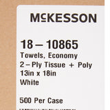 McKesson Procedure Towel 13 W X 18 L Inch White NonSterile (201067_EA) 1/EA