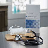 McKesson General Exam Stethoscope Black 1-Tube 22 Inch Tube Double Sided Chestpiece (363744_EA) 1/EA