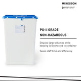 McKesson Prevent® Pharmaceutical Waste Container White Base 24-3/5 H X 17-3/10 W X 13 L Inch Vertical Entry 18 Gallon (1011863_EA) 1/EA