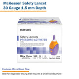 McKesson Safety Lancet 30 Gauge Retractable Pressure Activated Finger (1217983_CS) 2000/CS