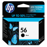 HP HP 56, (C6656AN) Black Original Ink Cartridge (HEWC6656AN) Each