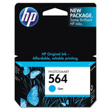HP HP 564, (CB318WN) Cyan Original Ink Cartridge (HEWCB318WN) Each