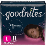 GoodNites® Female Youth Absorbent Underwear Pull On with Tear Away Seams Large Disposable Heavy Absorbency (1184211_CS) 44/CS