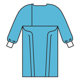 Halyard Protective Procedure Gown One Size Fits Most Blue NonSterile Not Rated Disposable (691480_CS) 100/CS