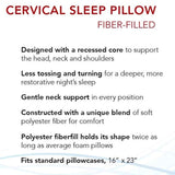 Roscoe Medical Cervical Pillow Soft 16 X 23 Inch White (999349_EA) 1/EA