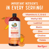 Mary Ruth's® Liquid Morning Multivitamin + Hair Growth Multivitamin Supplement Vitamin A / C / D / E 1,010 mcg - 90 mg - 20 mcg - 18 mg Strength Liquid 30 oz. Peach Mango Flavor (1271759_EA) 1/EA
