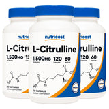 nutricost® Dietary Supplement L-Citrulline 1,500 mg Strength Capsule 120 Per Bottle (1270269_BT) 1/BT