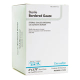 DermaRite® Bordered Gauze Island Dressing 2 X 3-3/4 Inch Square Sterile (946441_EA) 1/EA