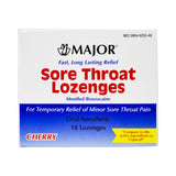 Major® Sore Throat Relief 15 mg - 4 mg Strength Lozenge 18 per Box (852678_PK) 18/PK