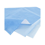 QUICK CHECK* H200 Sterilization Wrap White / Blue 24 X 24 Inch Dual Layer SMS Polypropylene Steam / EO Gas / Hydrogen Peroxide (809420_CS) 240/CS