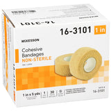 McKesson Cohesive Bandage 1 Inch X 5 Yard Self-adherent Closure Tan NonSterile Standard Compression (464151_CS) 30/CS