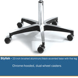 McKesson Exam Stool Backless Pneumatic Height Adjustment 5 Casters Black (407036_EA) 1/EA