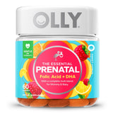 OLLY® Essential Prenatal Multi Prenatal Vitamin Supplement MultiVitamins With Folic Acid / DHA 400 mcg - 50 mg Strength Gummy 60 per Bottle Sweet Citrus Flavor (1228375_BT) 1/BT
