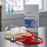 McKesson General Exam Stethoscope Red 1-Tube 22 Inch Tube Double Sided Chestpiece (363749_EA) 1/EA