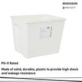 McKesson Prevent® Pharmaceutical Waste Container White Base 13-1/2 H X 17-3/10 W X 13 L Inch Vertical Entry 8 Gallon (1011862_CS) 9/CS