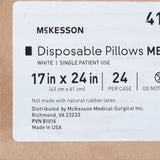 McKesson Bed Pillow 17 X 24 Inch White Single Patient Use (939595_EA) 1/EA