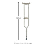 McKesson Bariatric Underarm Crutches Adult 5 Foot 2 Inch to 5 Foot 10 Inch User Height Steel Frame 500 lbs. Weight Capacity (1076181_PR) 1/PR
