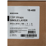 McKesson Sterilization Wrap Blue 24 X 24 Inch Single Layer Cellulose Steam / EO Gas (1156127_BX) 1/BX