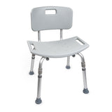 McKesson Bath Bench Without Arms Aluminum Frame Removable Backrest 19-1/4 Inch Seat Width 300 lbs. Weight Capacity (1073631_CS) 4/CS