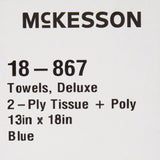 McKesson Procedure Towel 13 W X 18 L Inch Blue NonSterile (164752_EA) 1/EA