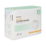 McKesson Classic Unisex Adult Absorbent Underwear Pull On with Tear Away Seams Large Disposable Light Absorbency (884176_BG) 1/BG