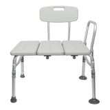 McKesson Knocked Down Bath Transfer Bench Removable Arm Rail 17-1/2 to 22-1/2 Inch Seat Height 400 lbs. Weight Capacity (1065210_EA) 1/EA