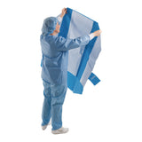 SMART-FOLD* H650 Sterilization Wrap White / Blue 40 X 55 Inch Dual Layer SMS Polypropylene Steam / EO Gas / Hydrogen Peroxide (832283_CS) 48/CS