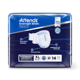 Attends® Overnight Unisex Adult Incontinence Brief X-Large Disposable Heavy Absorbency (1078992_CS) 56/CS