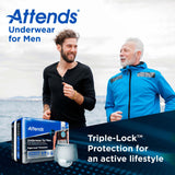 Attends® For Men Male Adult Absorbent Underwear Pull On with Tear Away Seams Small / Medium Disposable Heavy Absorbency (1039113_BG) 20/BG