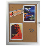 MT Displays 4X(8.5X11) Enclosed Cork Bulletin Board Outdoor Use (USBN1004A4X2000) Each
